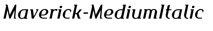 Maverick-MediumItalic