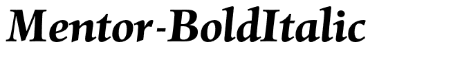 Mentor-BoldItalic