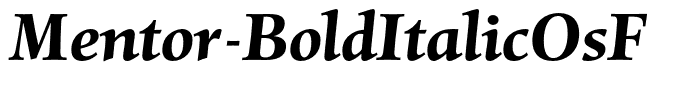 Mentor-BoldItalicOsF