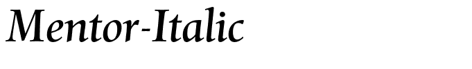 Mentor-Italic