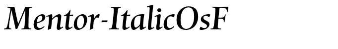 Mentor-ItalicOsF