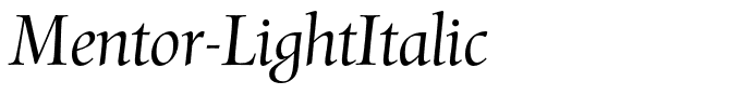 Mentor-LightItalic