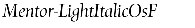 Mentor-LightItalicOsF