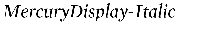 MercuryDisplay-Italic