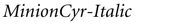 MinionCyr-Italic