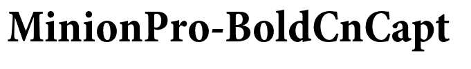 MinionPro-BoldCnCapt