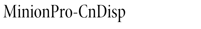 MinionPro-CnDisp