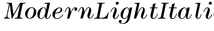 ModernLightItalic