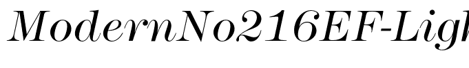ModernNo216EF-LightItalic