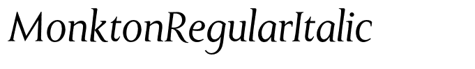 MonktonRegularItalic