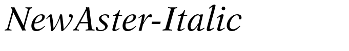 NewAster-Italic