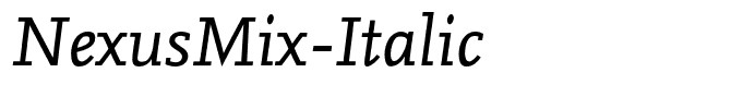 NexusMix-Italic