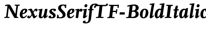 NexusSerifTF-BoldItalic