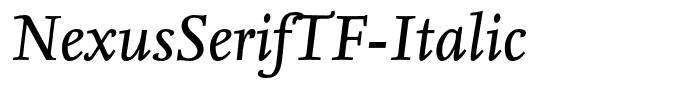 NexusSerifTF-Italic