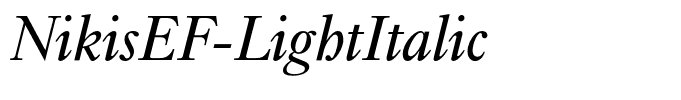 NikisEF-LightItalic