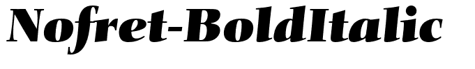 Nofret-BoldItalic