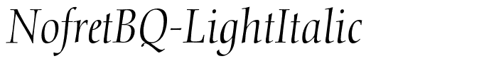 NofretBQ-LightItalic