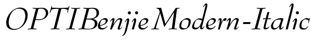 OPTIBenjieModern-Italic