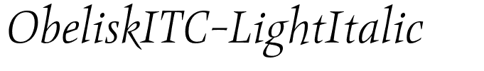 ObeliskITC-LightItalic