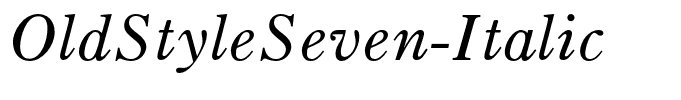 OldStyleSeven-Italic