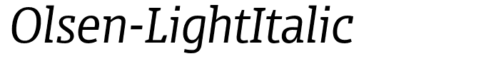 Olsen-LightItalic