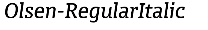 Olsen-RegularItalic