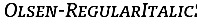 Olsen-RegularItalicSC