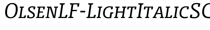 OlsenLF-LightItalicSC