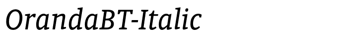 OrandaBT-Italic