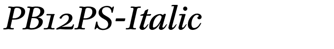 PB12PS-Italic