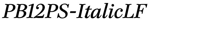 PB12PS-ItalicLF