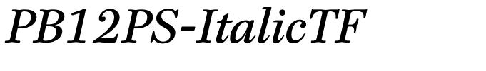PB12PS-ItalicTF
