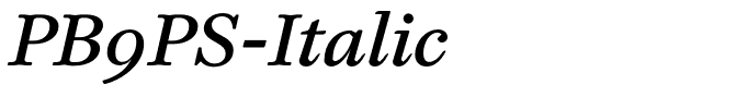 PB9PS-Italic
