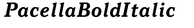 PacellaBoldItalic