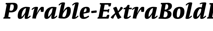 Parable-ExtraBoldItalic