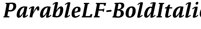 ParableLF-BoldItalic
