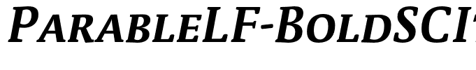 ParableLF-BoldSCItalic