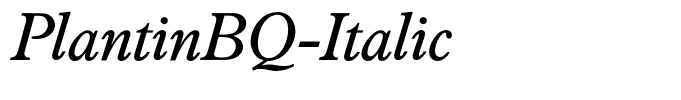 PlantinBQ-Italic
