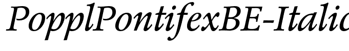PopplPontifexBE-Italic