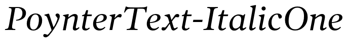 PoynterText-ItalicOne