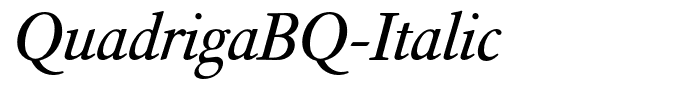 QuadrigaBQ-Italic