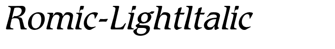 Romic-LightItalic