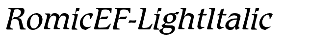 RomicEF-LightItalic