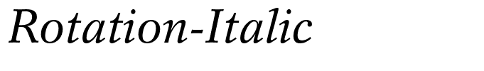 Rotation-Italic