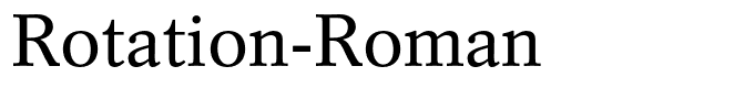 Rotation-Roman
