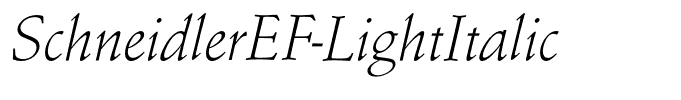 SchneidlerEF-LightItalic