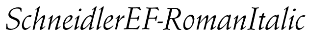 SchneidlerEF-RomanItalic