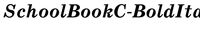 SchoolBookC-BoldItalic