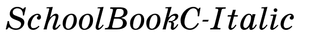 SchoolBookC-Italic