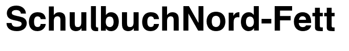 SchulbuchNord-Fett
